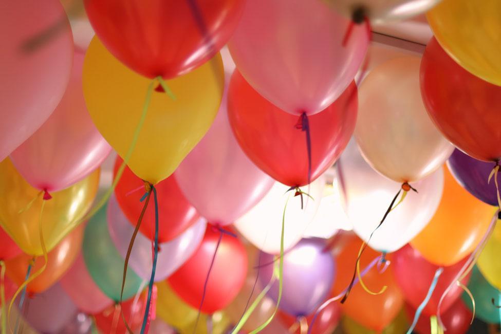 Brightly colored ballons