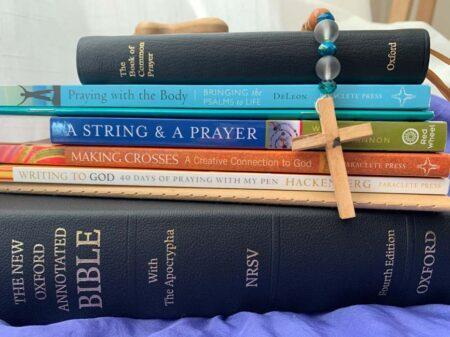 Stack of books.