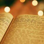 Bible open to Gospel of Luke